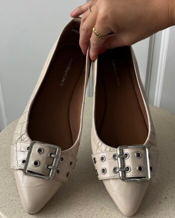 Copenhagen Shoes Ballerina - The Reason Why - Creme Croc