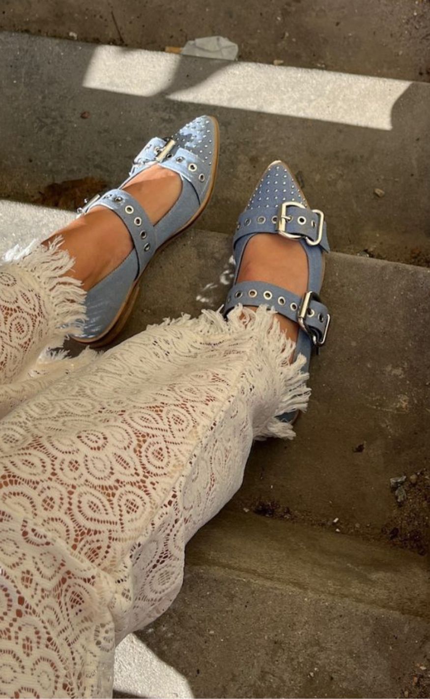 Copenhagen Shoes Ballerinaer - Future Vibes - Blue Denim