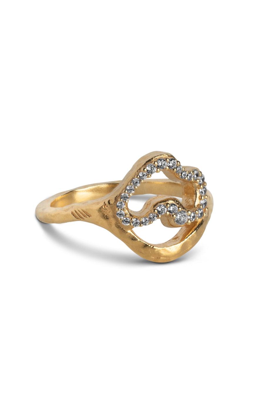 Enamel Copenhagen Ring Vera Clear Gold Colour