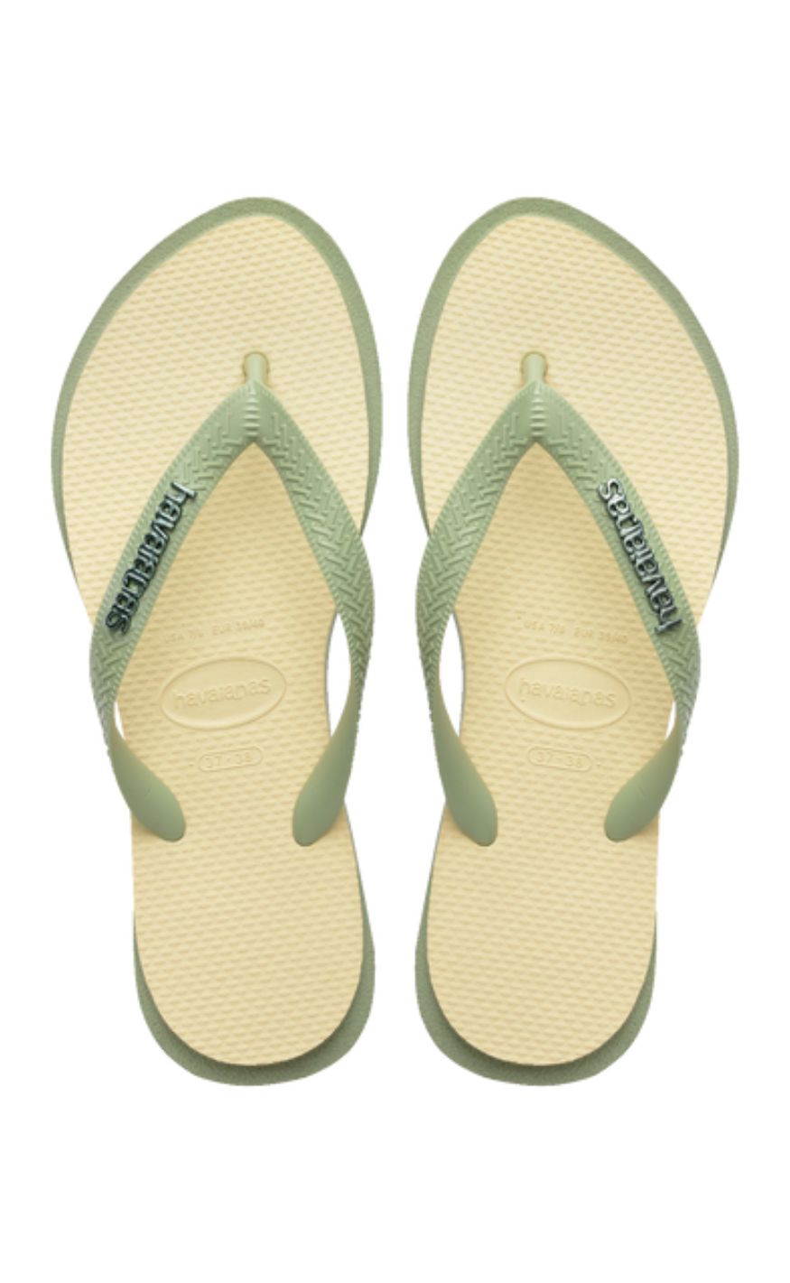 Havaianas Klipklapper / Sandal - Top Point Fusion - Smoke Green/butter