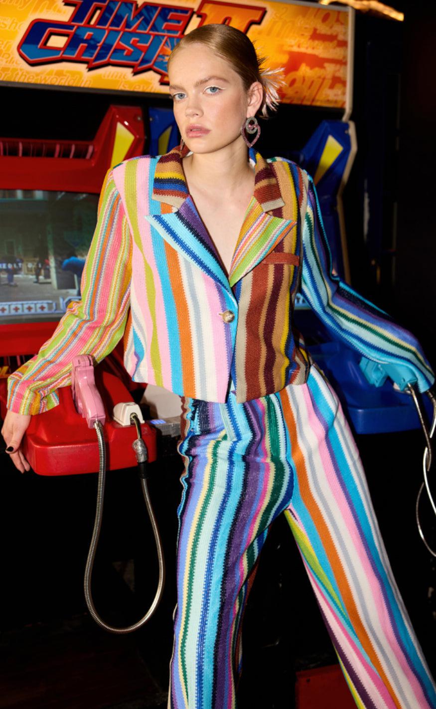 Hunkøn Blazer - Lotta - Mix Stripe