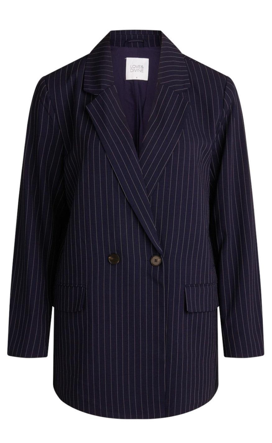 Love & Divine Blazer - Love780 - Navy Pinstripe