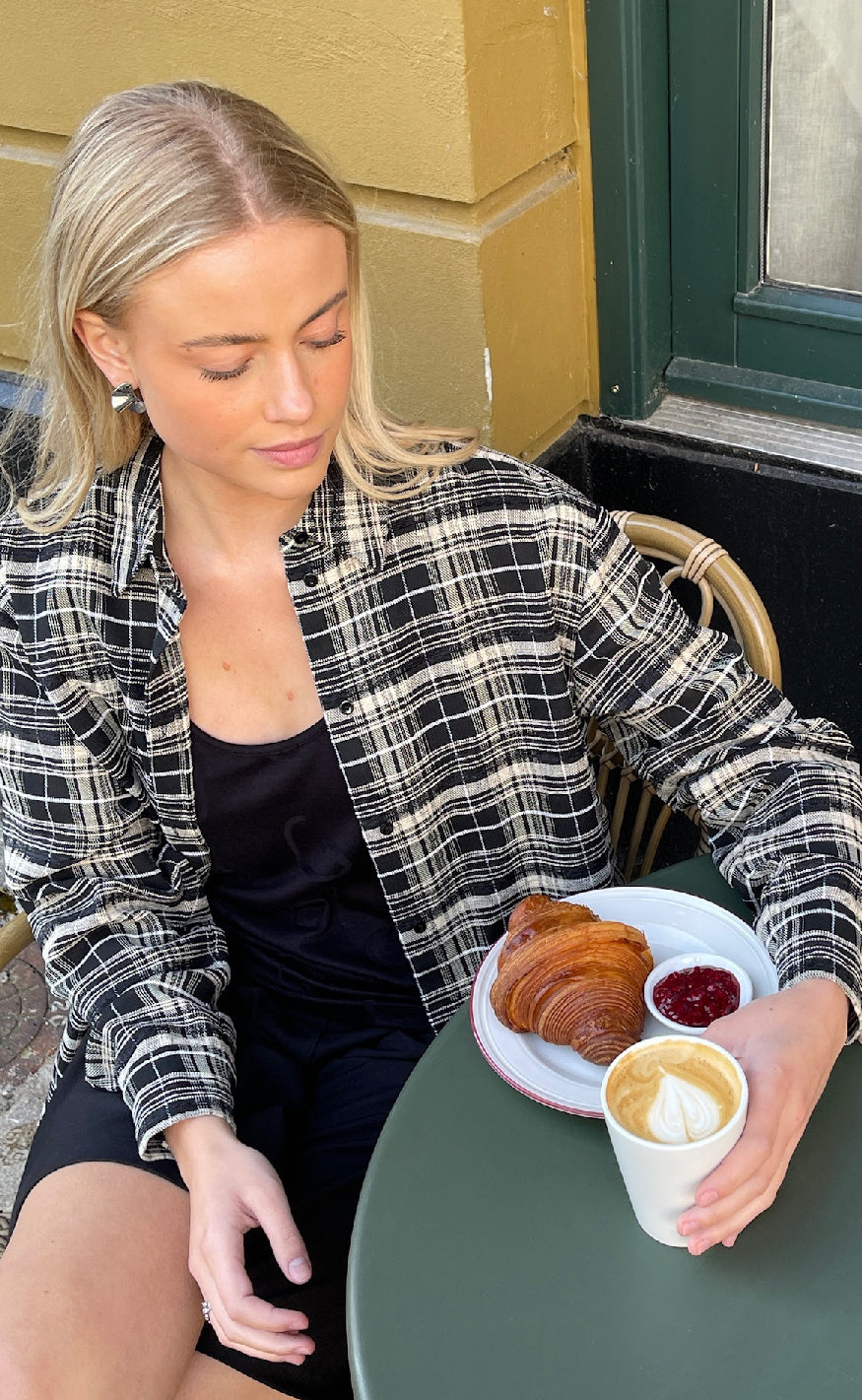 Love & Divine Bluse - Love1016-2 - Black Check