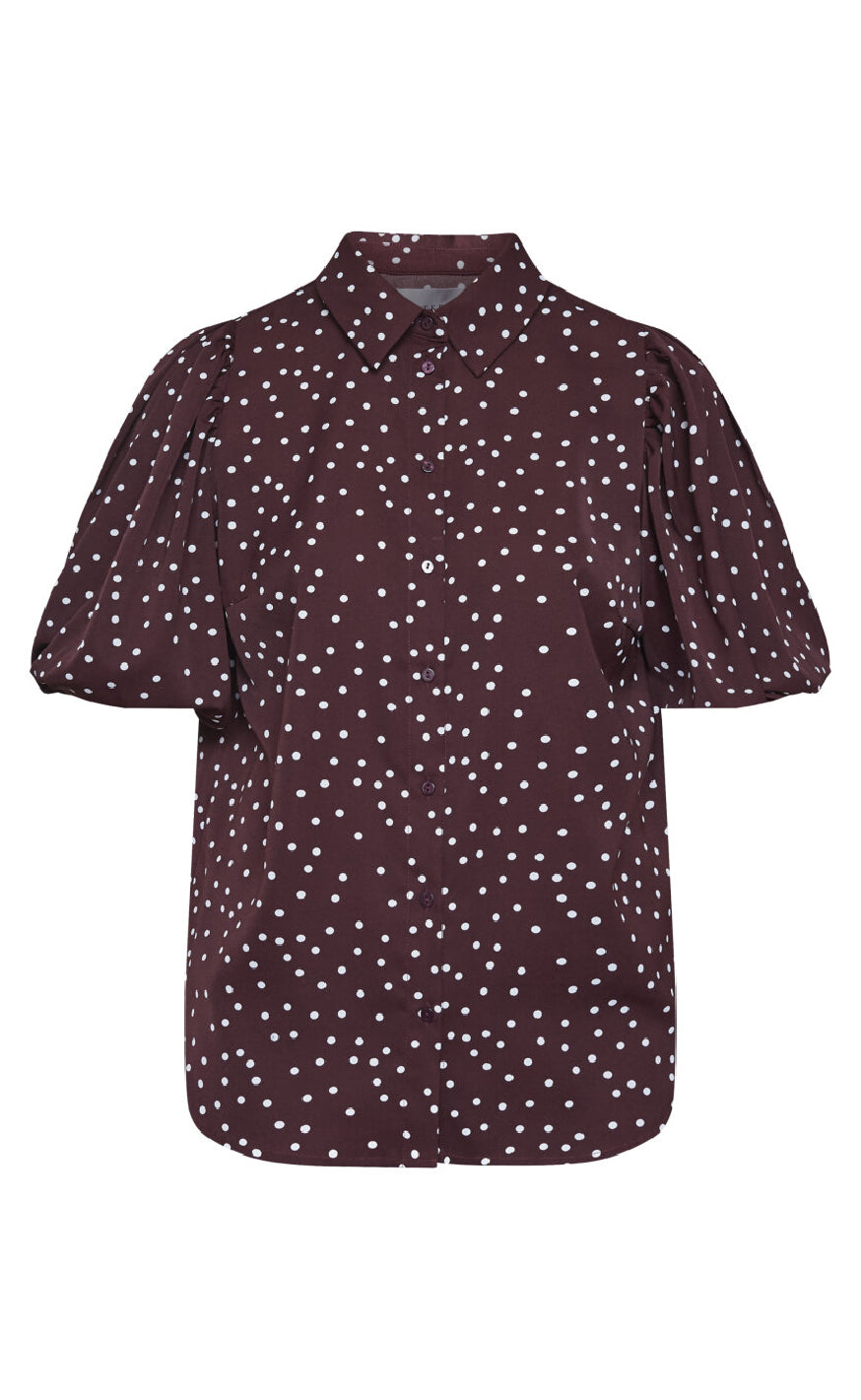 Sisters Point Bluse - Ella-sh60 - Bordeaux/dot