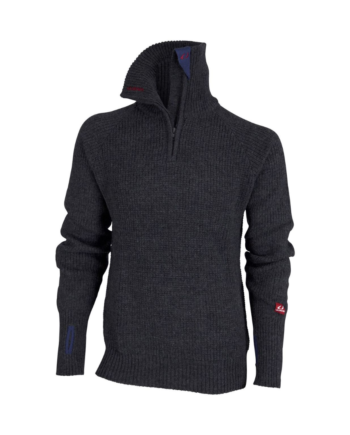 Uld Sweater - Ulvang Rav Zip - 100% Uld - Mørkegrå