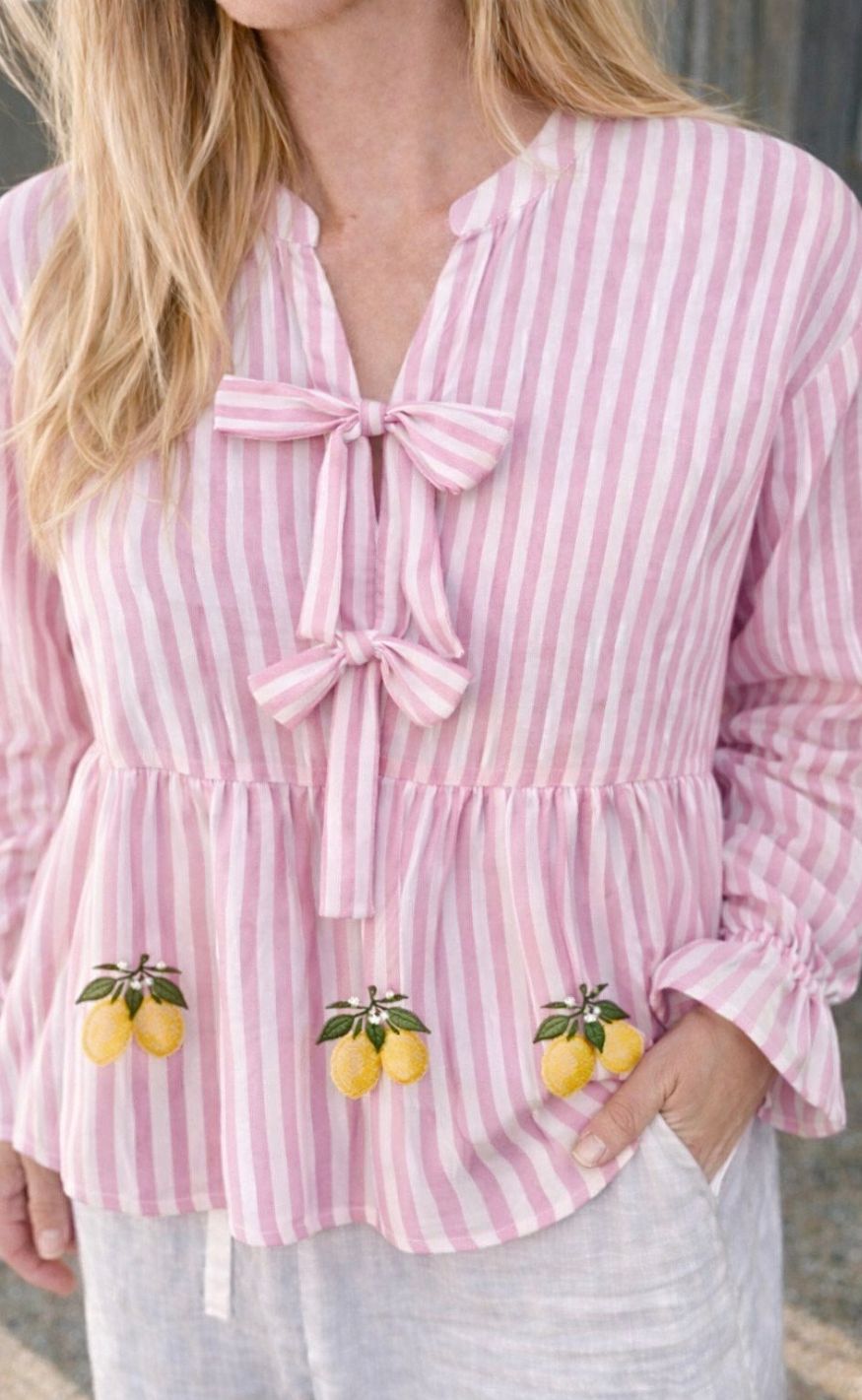 A-view Bluse - Alize - Rose/yellow