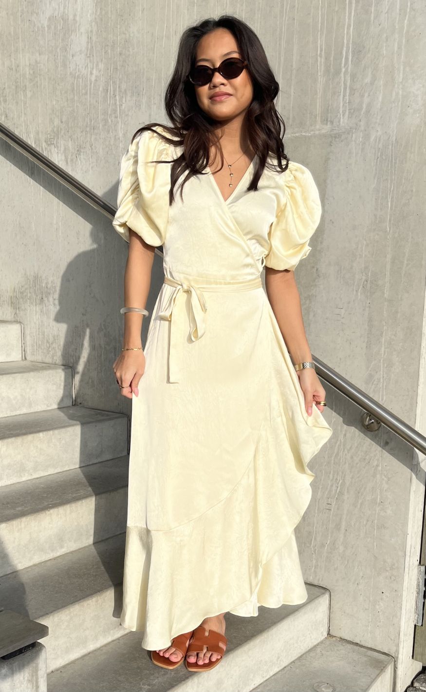 A-view Kjole - Sinda - Pale Yellow