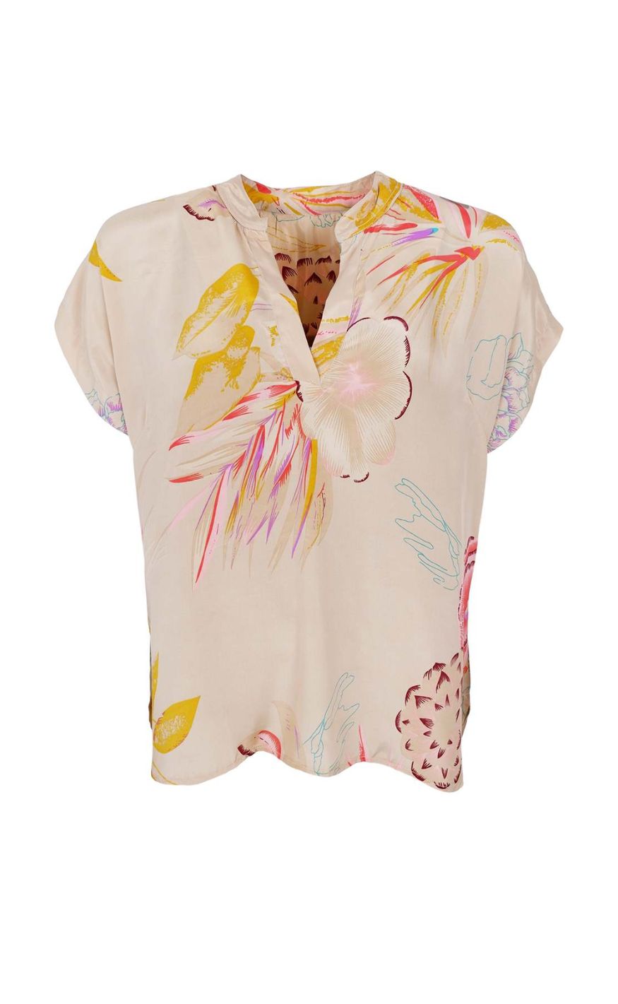 Black Colour Bluse - Luna Andrea S/s - Poppy Rose
