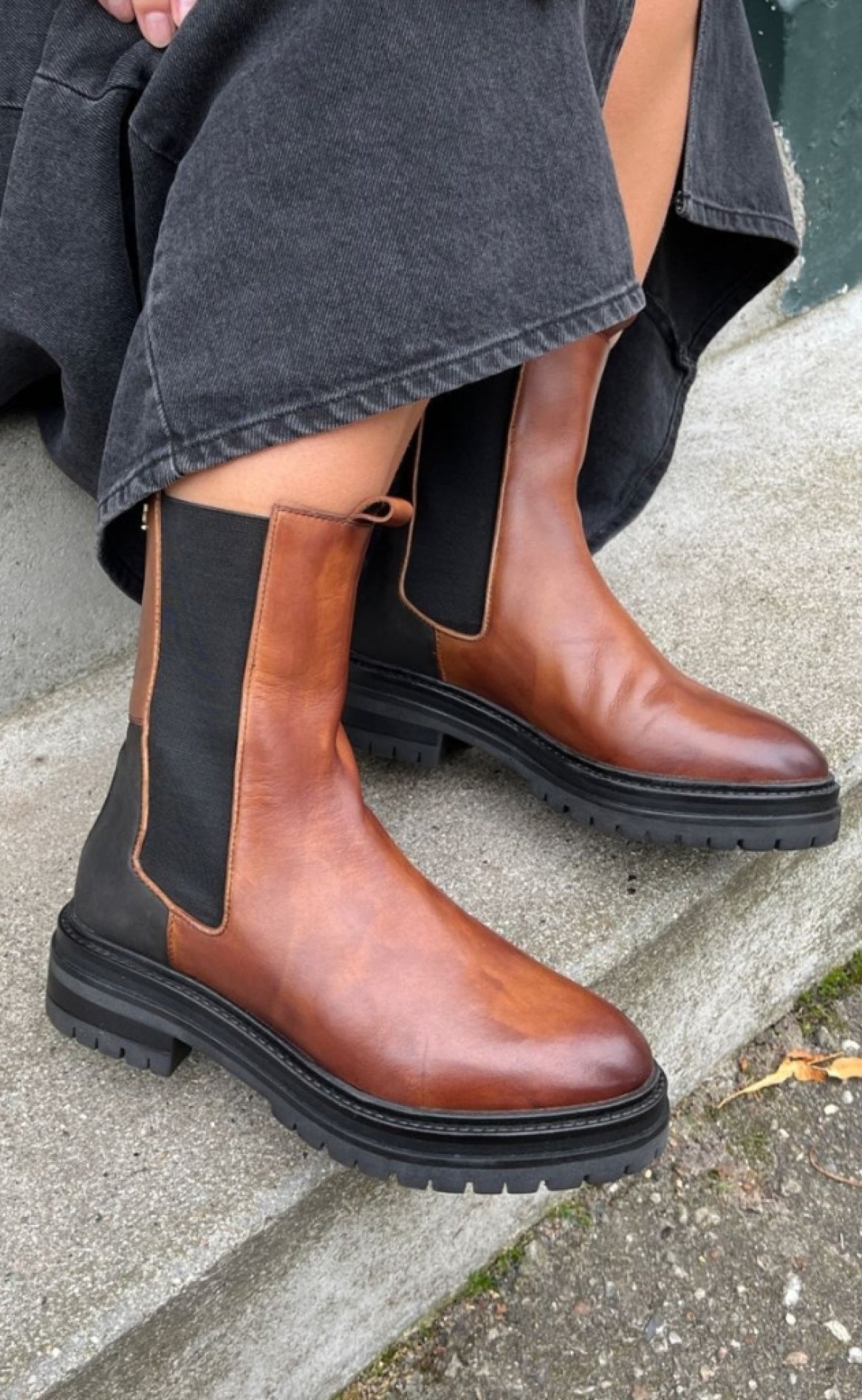Copenhagen Shoes Støvler - It's A Kind Of Magic - Cognac/black/brown