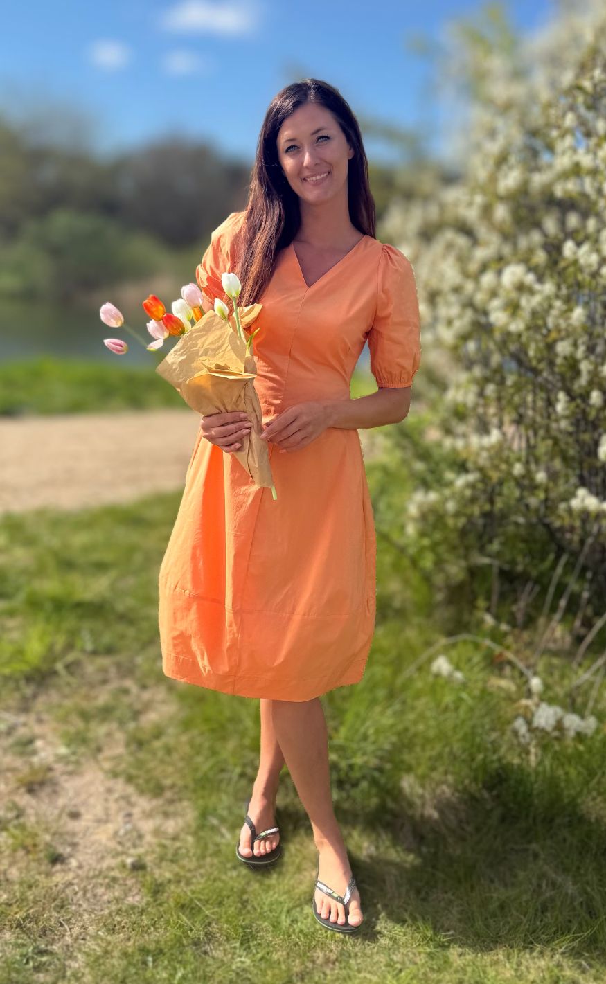 Culture Kjole - Antoinett Ss - Tangerine