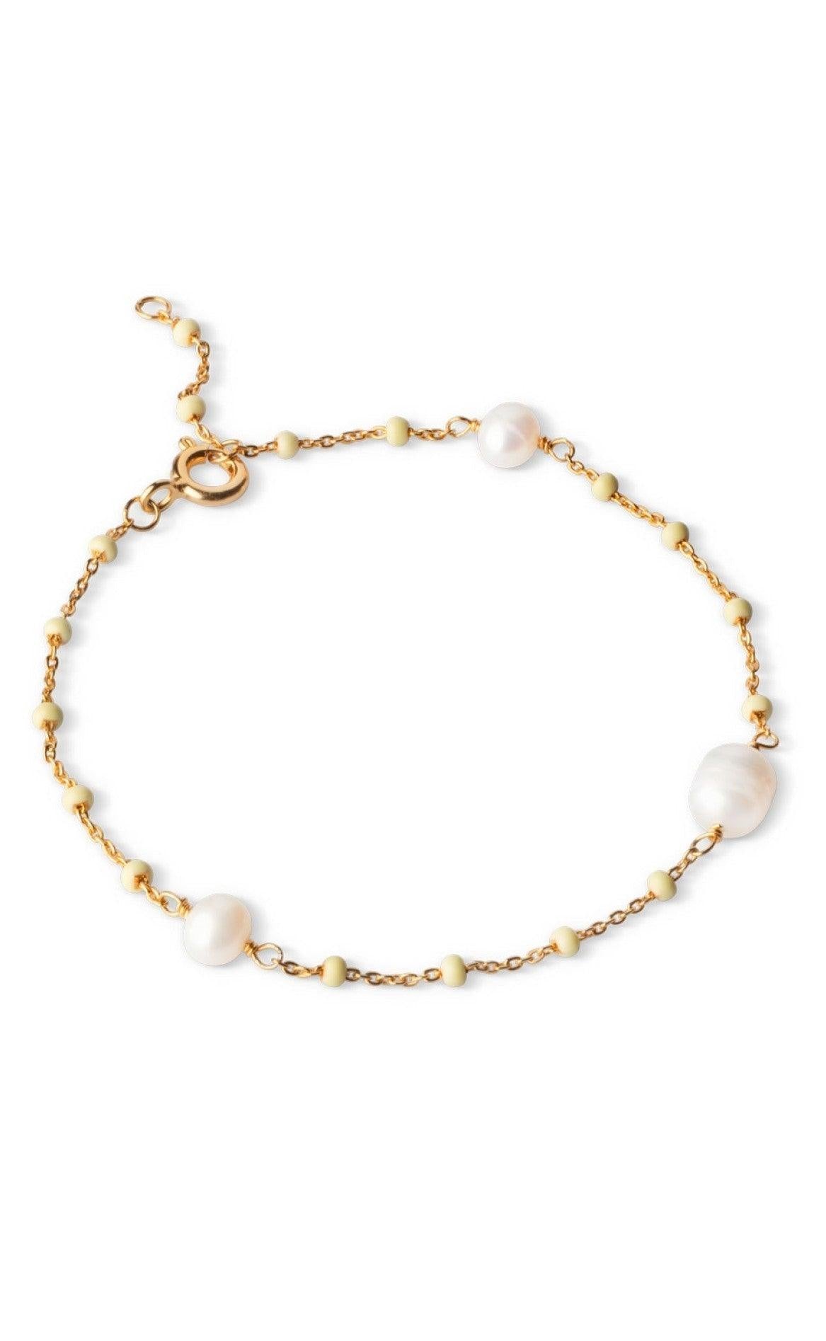 Enamel Copenhagen Armbånd - Lola Perlita - Lemone/ Pearl