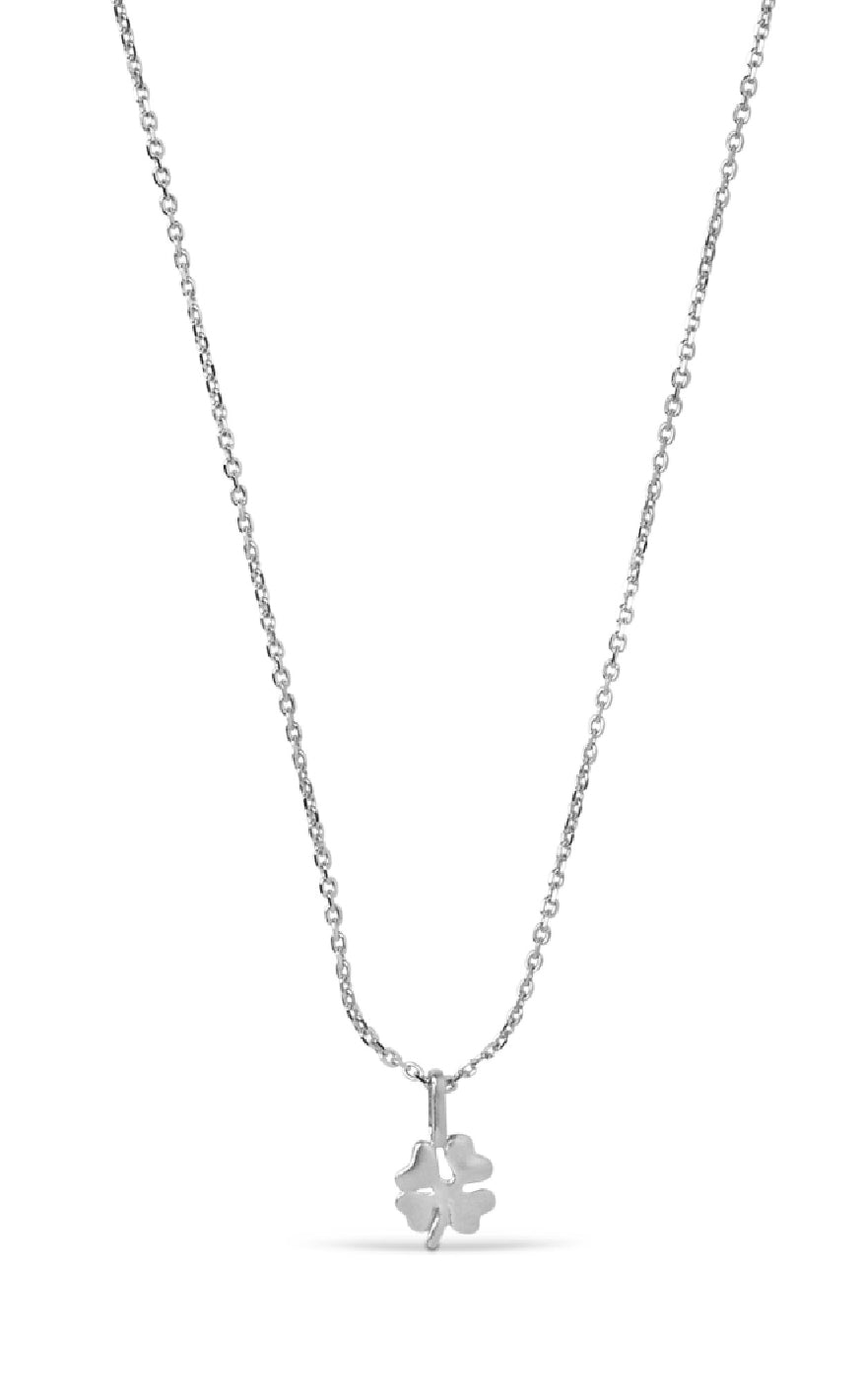 Enamel Copenhagen Halskæde - Four-leaf Clower - Silver Colour