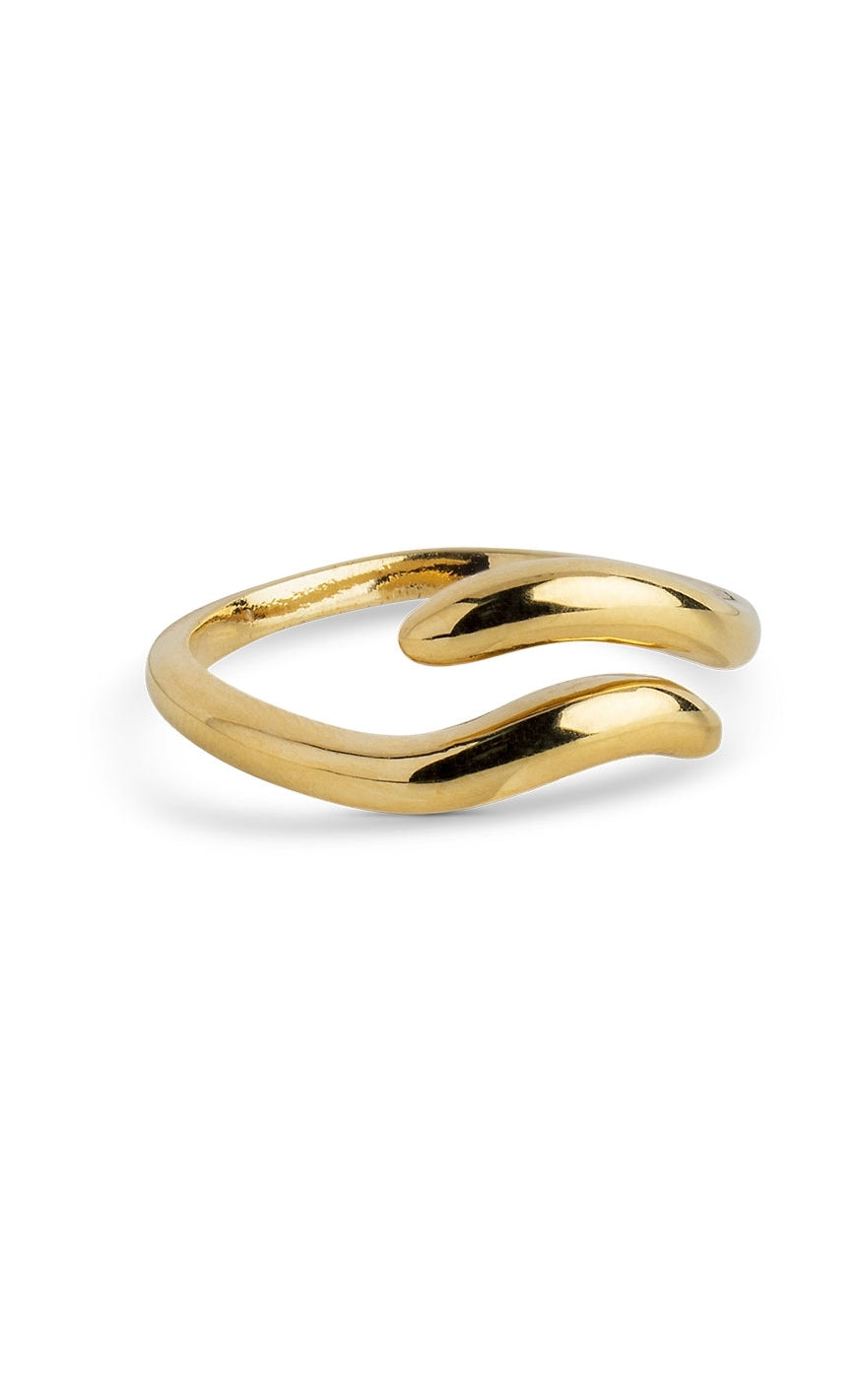 Enamel Copenhagen Ring - Vea - Gold Colour