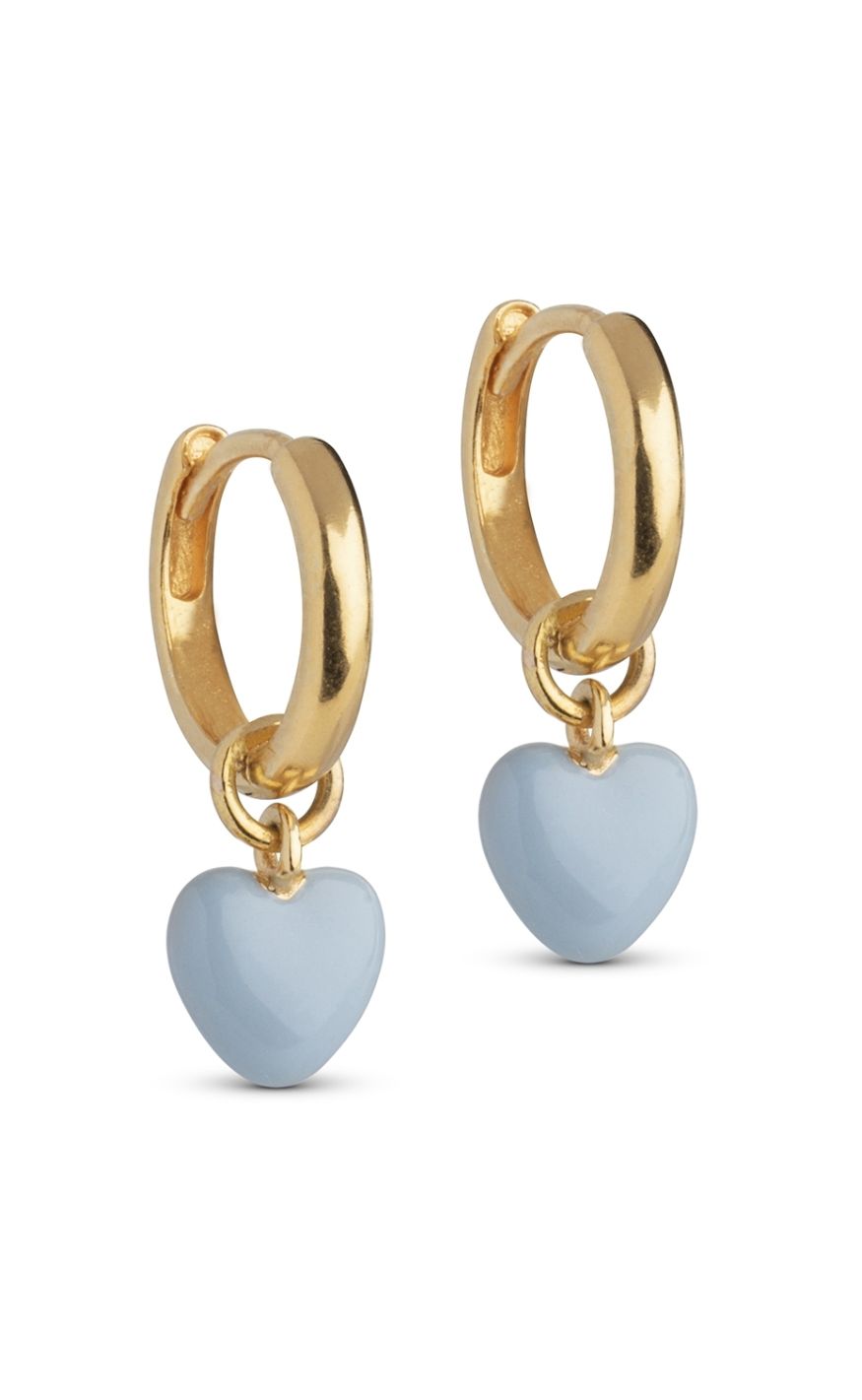 Enamel Copenhagen øreringe - Amore Hoops - Steel Blue