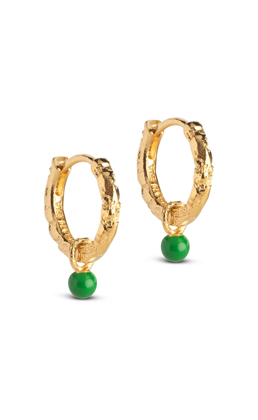 Enamel Copenhagen øreringe - Belle - Grass Green
