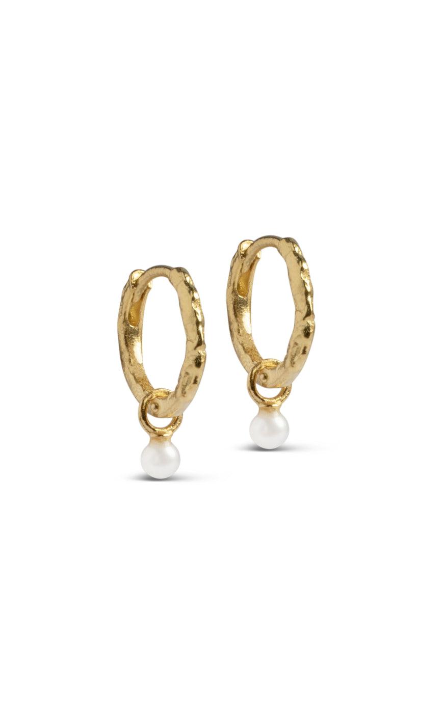 Enamel Copenhagen øreringe - Belle Pearl - Gold Colour