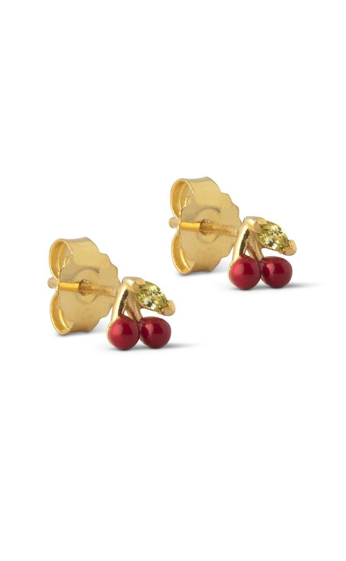 Enamel Copenhagen øreringe - Cherry - Red