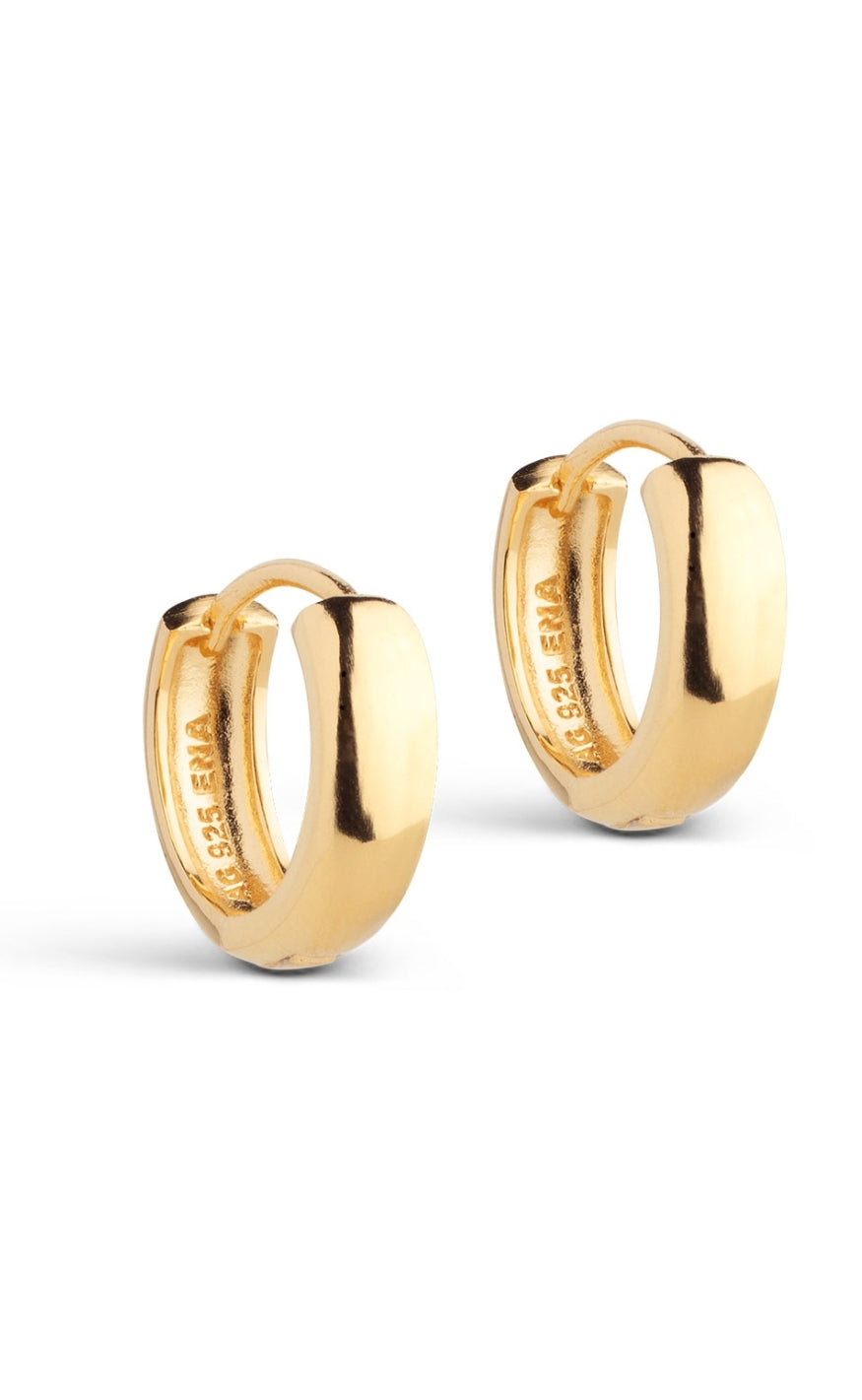 Enamel Copenhagen øreringe - Classic 15 Mm - Gold Colour