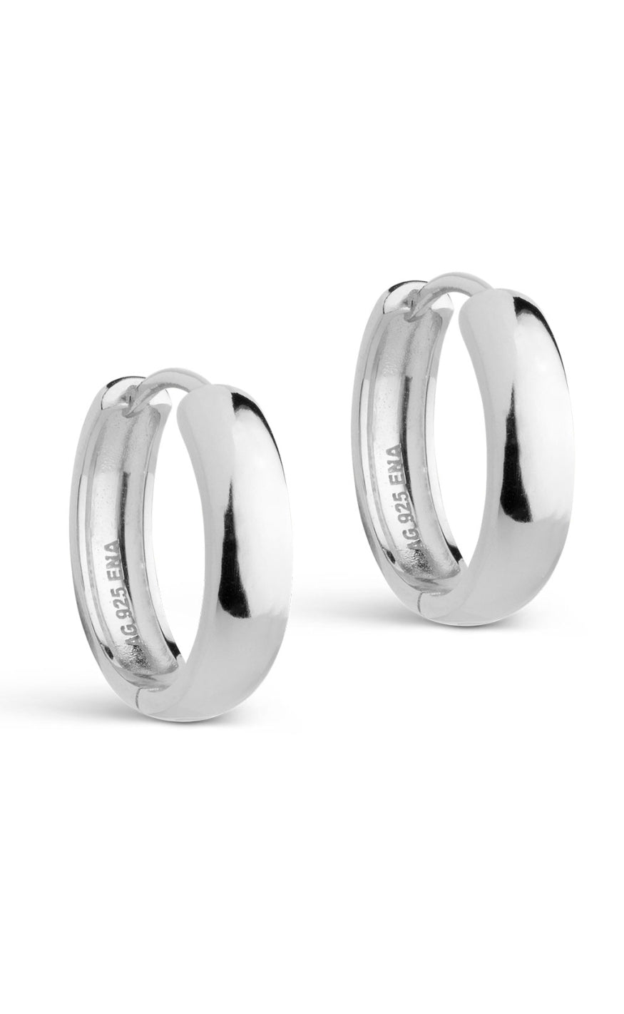 Enamel Copenhagen øreringe - Classic 20 Mm - Silver Colour