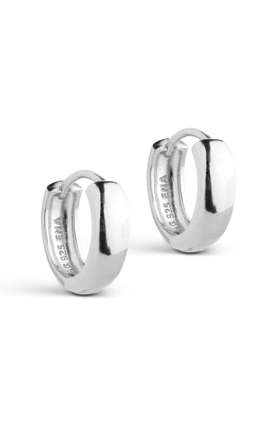 Enamel Copenhagen øreringe - Classic 15 Mm - Silver Colour