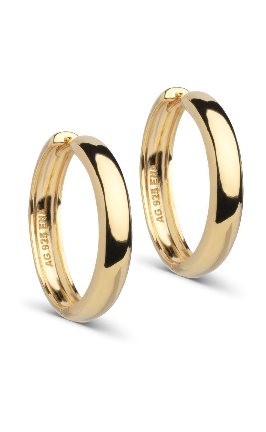 Enamel Copenhagen øreringe - Classic Wide - Gold Colour