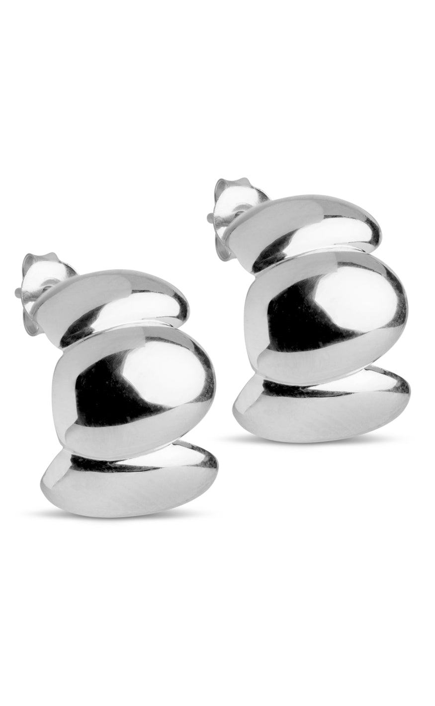 Enamel Copenhagen øreringe - Melia Chunky - Silver Colour