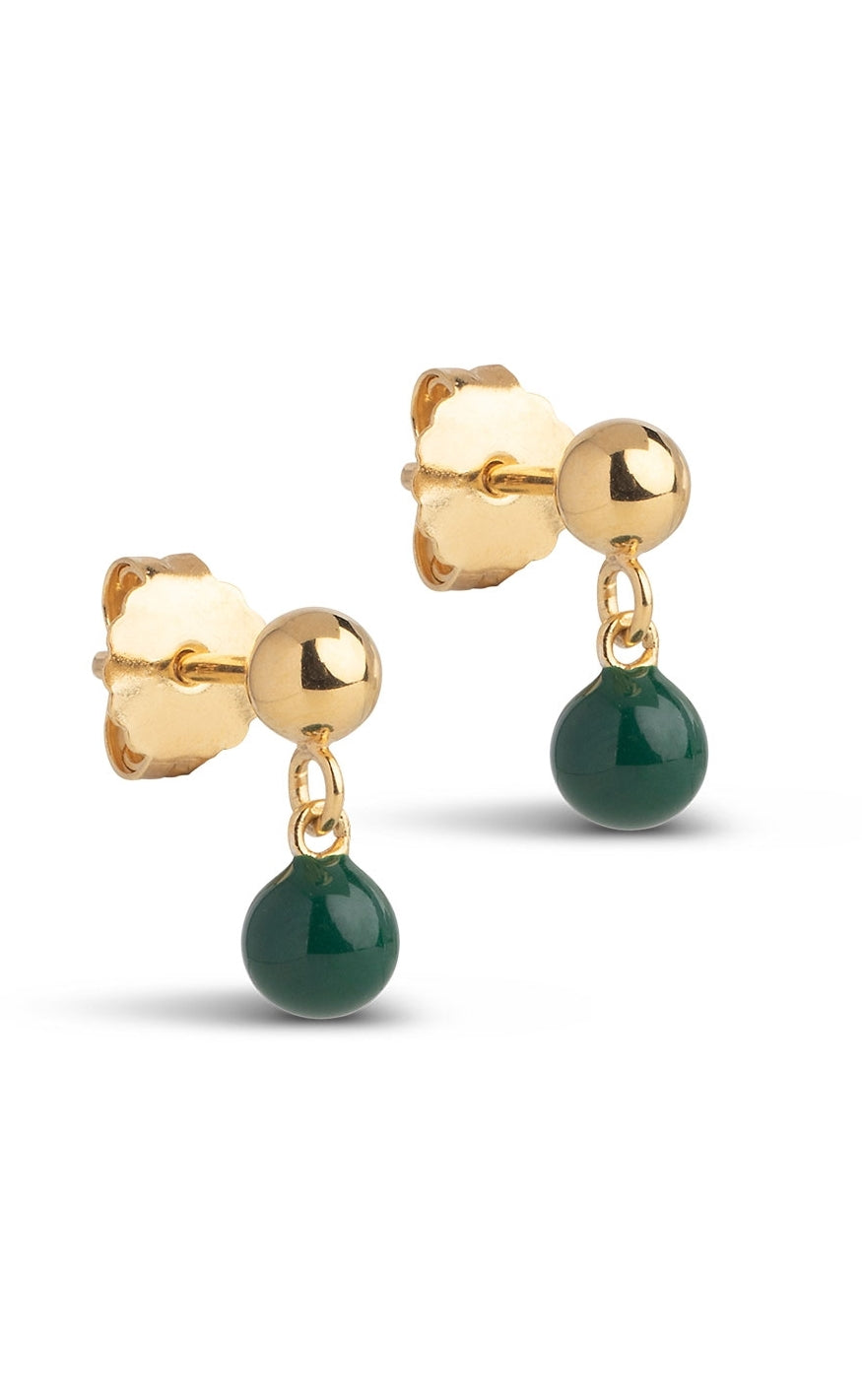 Enamel Copenhagen øreringe - Mina - Petrol Green