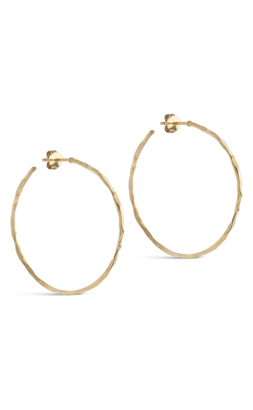 Enamel Copenhagen øreringe - Organic Arena Large - Gold Colour