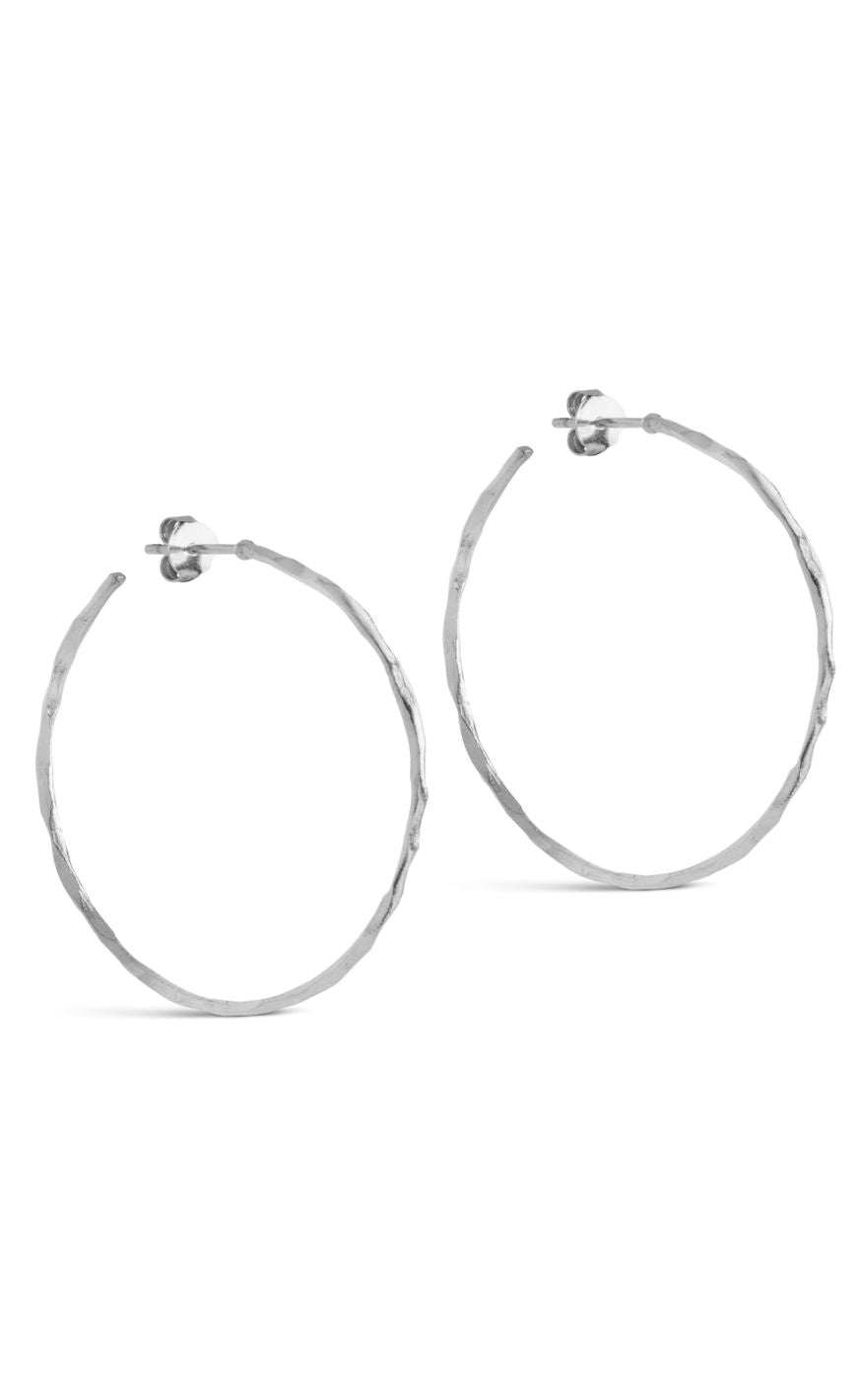 Enamel Copenhagen øreringe - Organic Arena Large - Silver Colour
