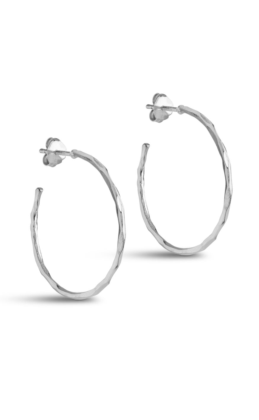 Enamel Copenhagen øreringe - Organic Arena Medium - Silver Colour