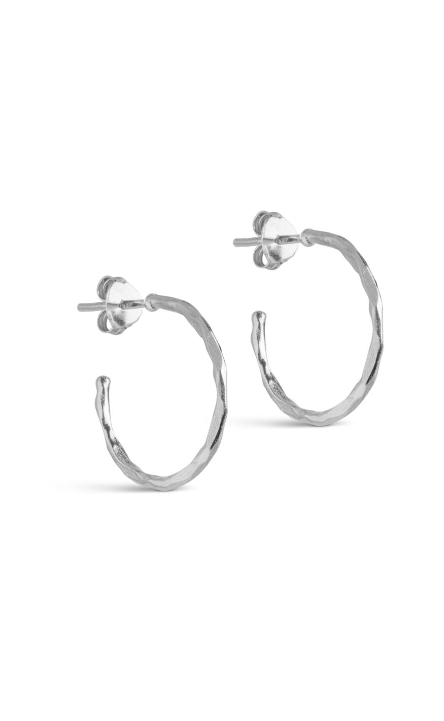 Enamel Copenhagen øreringe - Organic Arena Small - Silver Colour