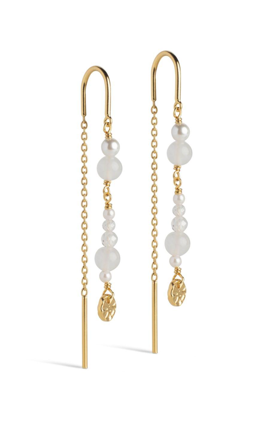 Enamel Copenhagen øreringe - Sofia - White And Pearls