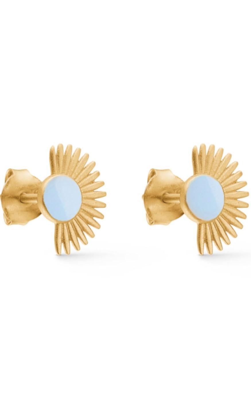 Enamel Copenhagen øreringe / Stud - Soleil - Icy Blue