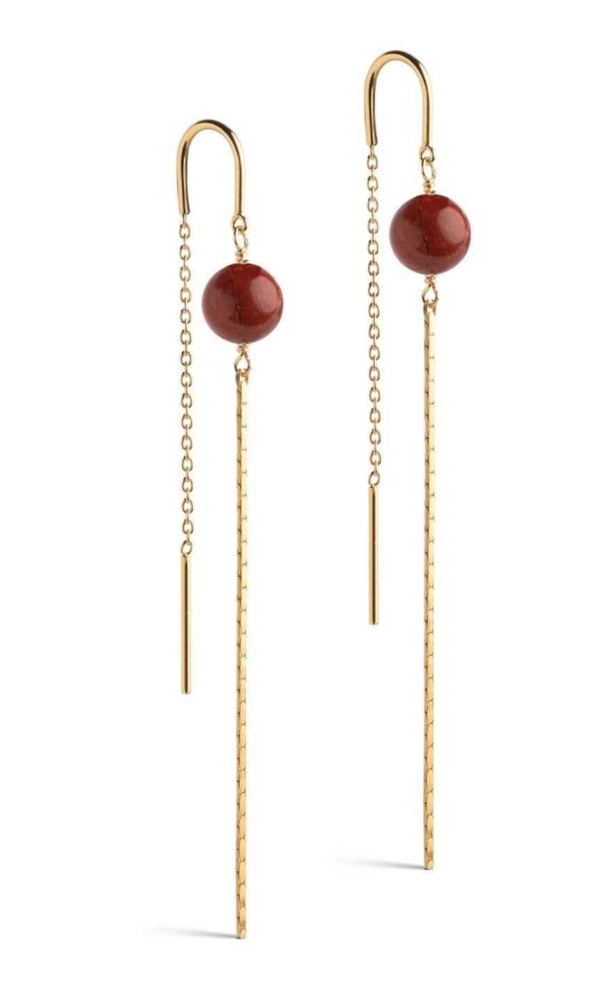 Enamel ørering - Aga - Brown