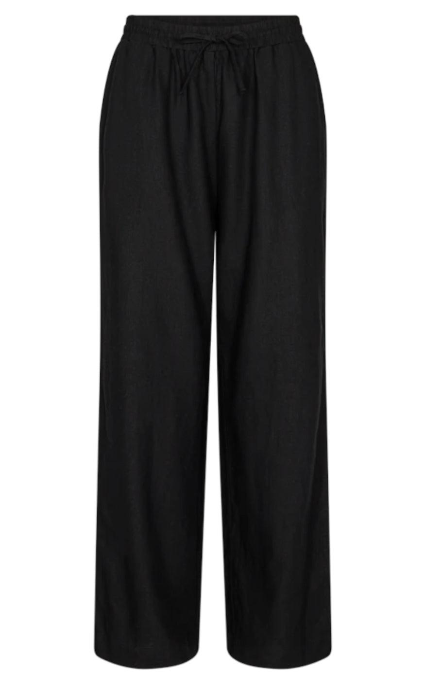 Freequent Bukser - Lava  - Black