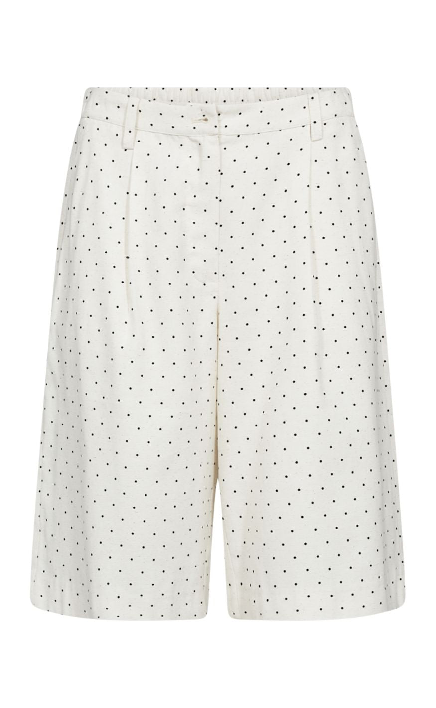 Freequent Shorts - Anya - Star Off-white W. Black