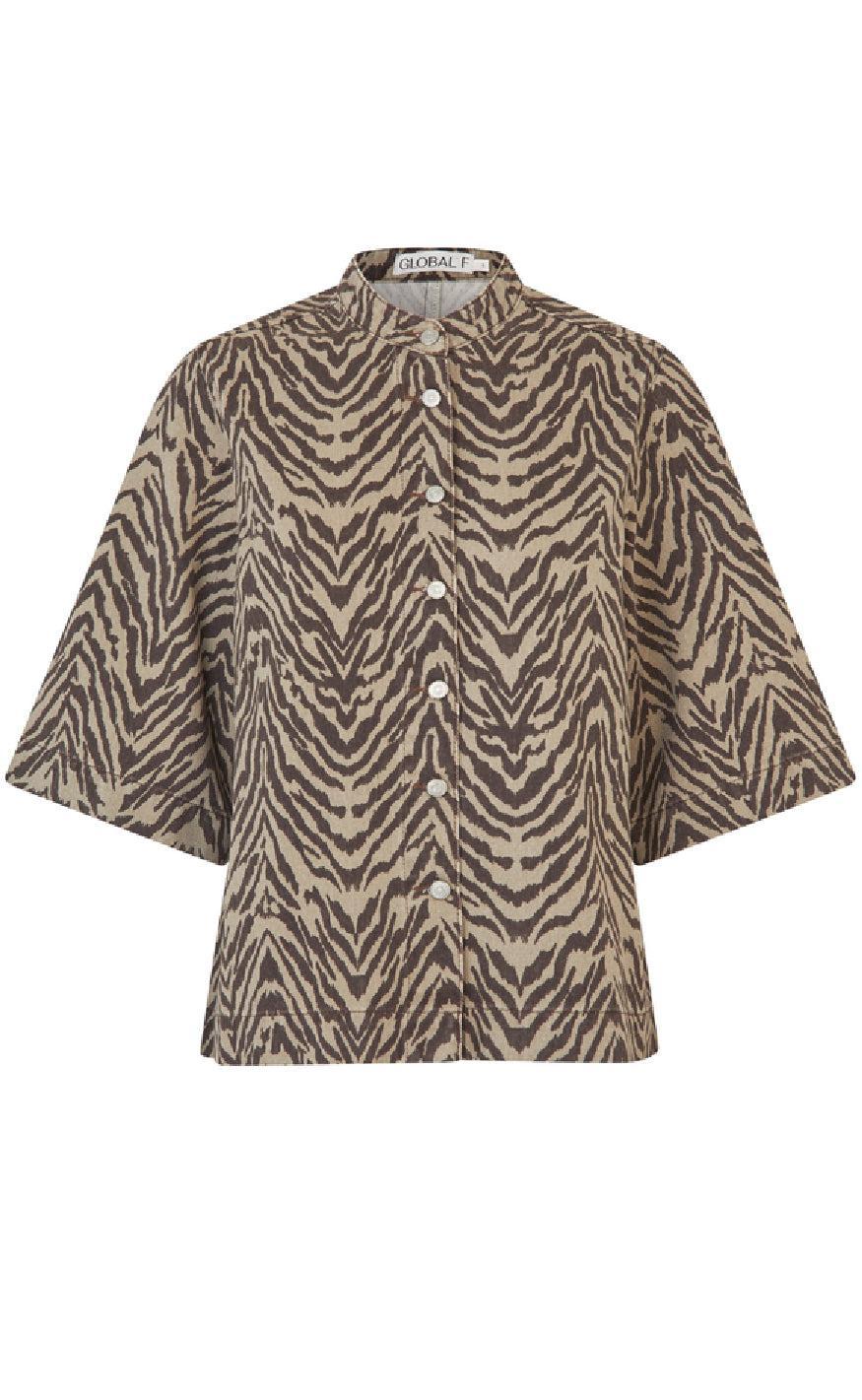 Global Funk Bluse - Aulana-g - Zebra Mist