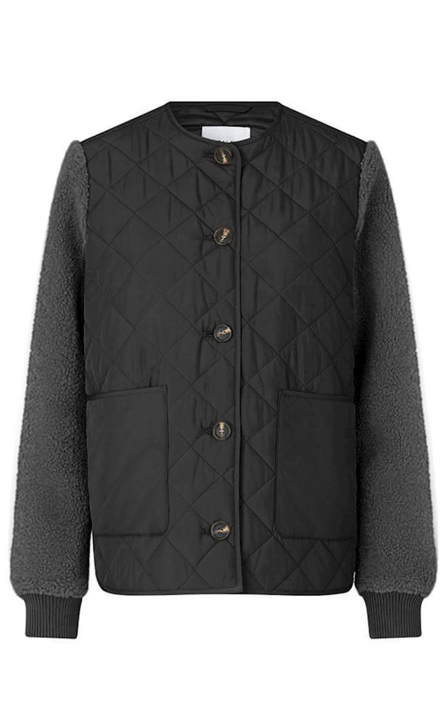Global Funk Jakke - Shiv Teddy - Grey Black