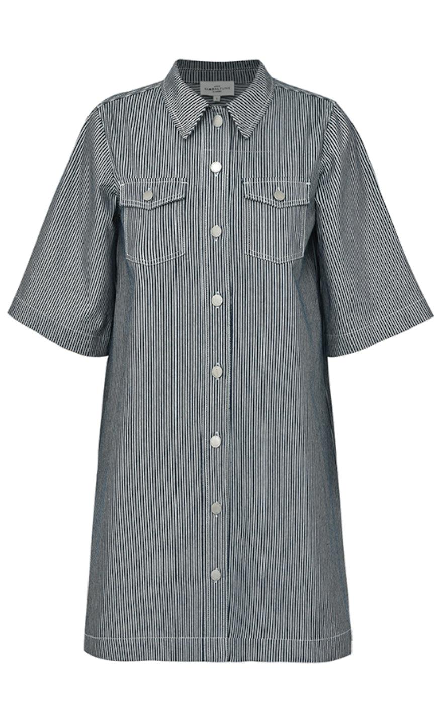 Global Funk Kjole - Mira-g - Milang Blue Indigo Stripe