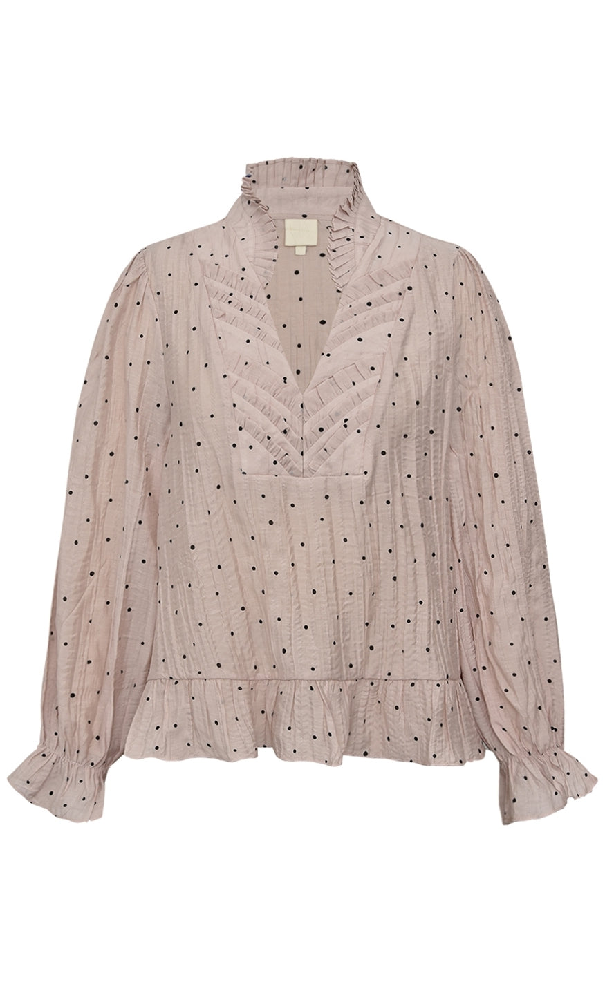 Gossia Bluse - Nazil Lullo - Rose/black Dots