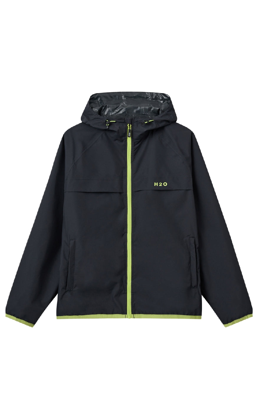 H2o Regnjakke - Rømø Festival - Navy/lime