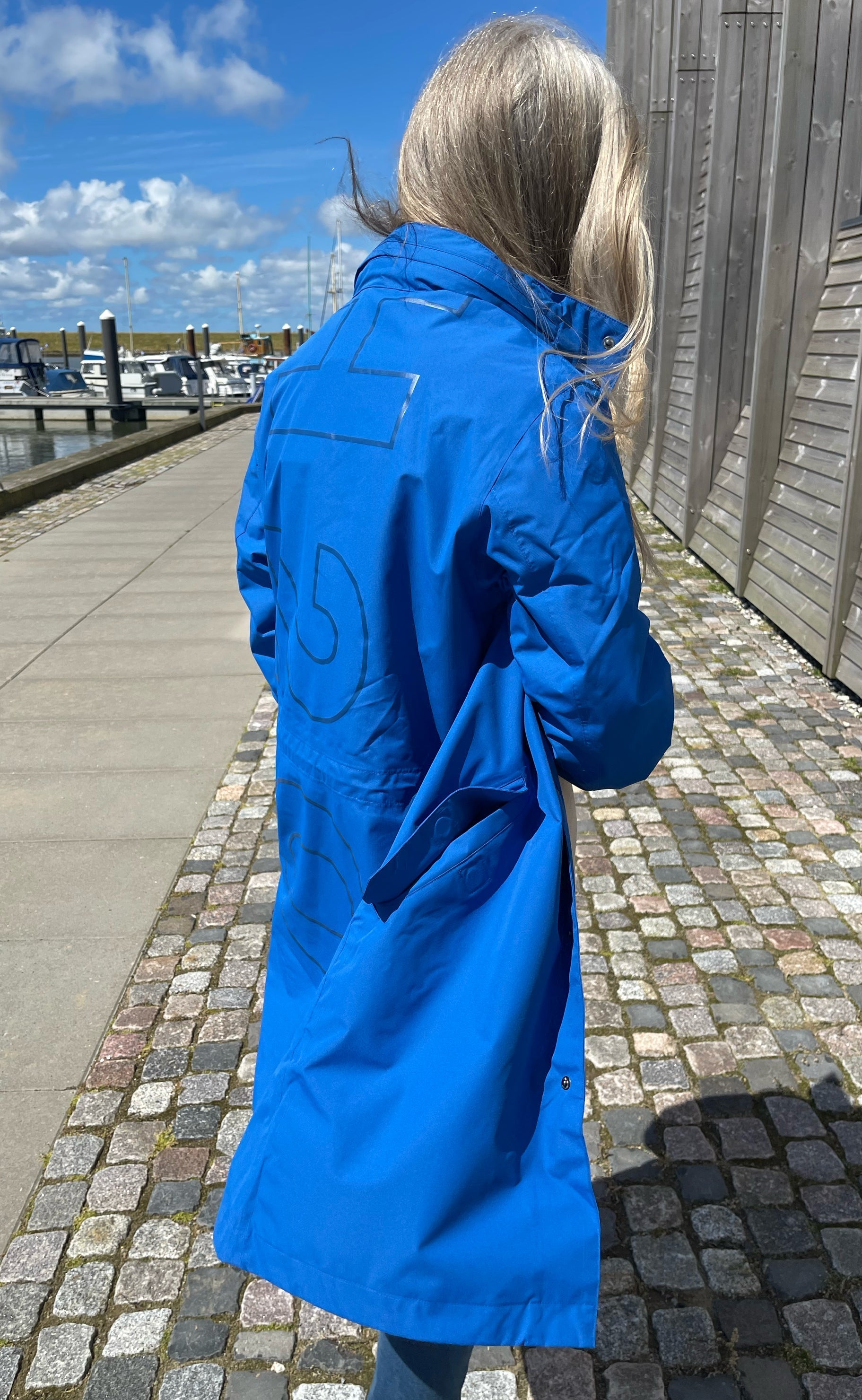 H2o Regnjakke - Rømø Long Unisex - Blue