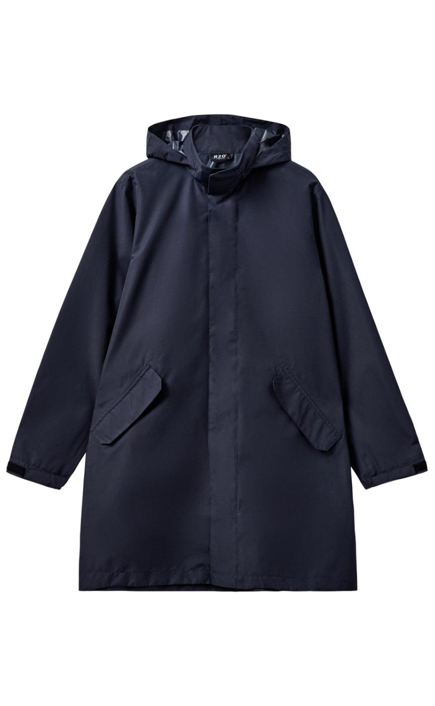 H2o Regnjakke - Rømø Long Unisex - Navy