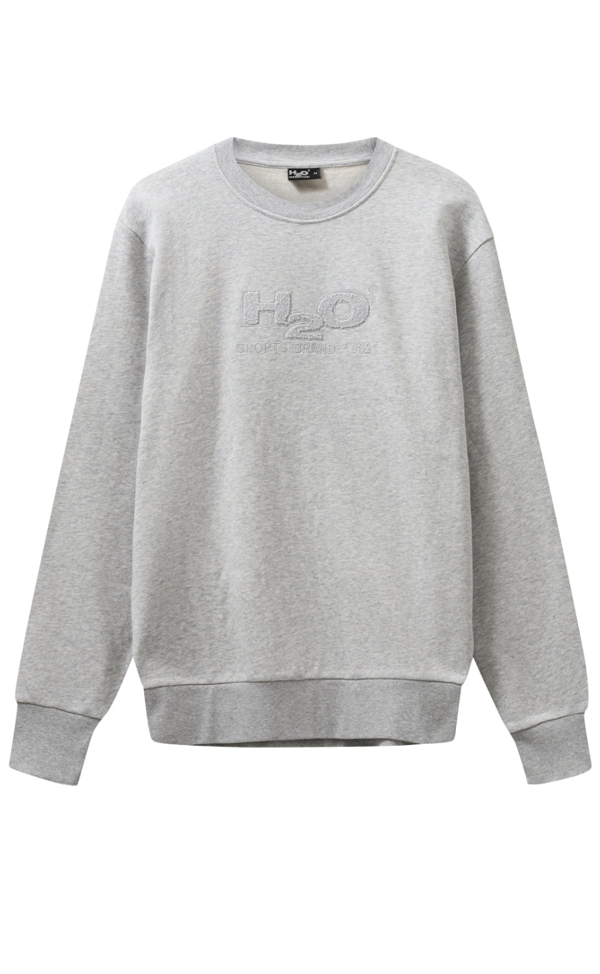 H2o Sweater - Logo Sweat O'neck - Lt. Grey Mel