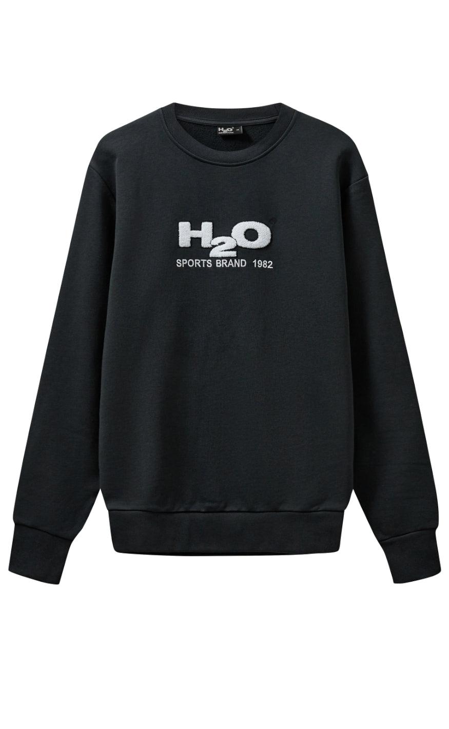 H2o Sweater - Logo Sweat O'neck - Navy/white