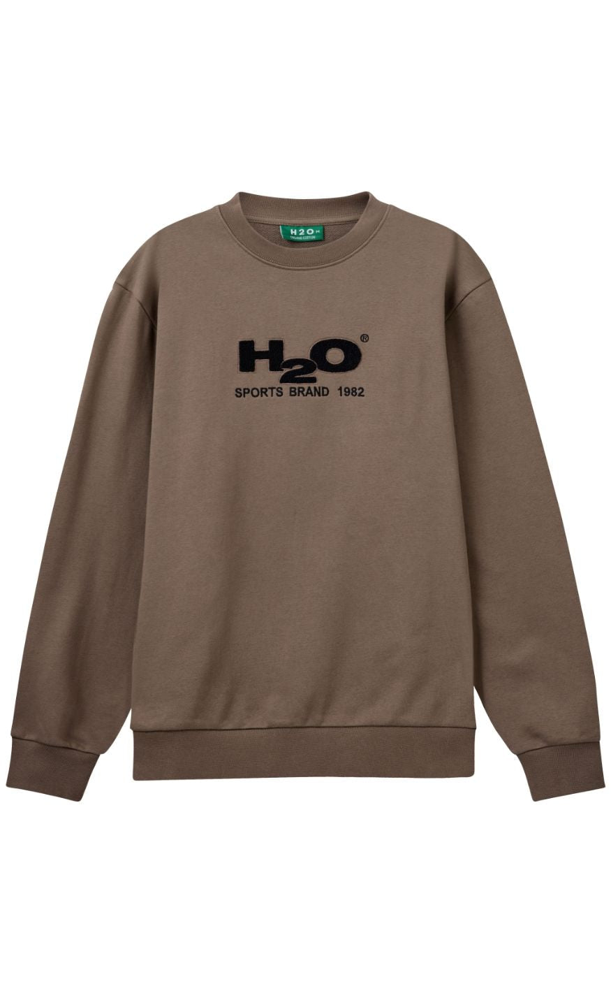 H2o Sweatshirt - Logo - Dusty Oak/navy