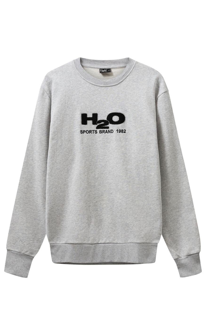 H2o Sweatshirt - Logo - Lt. Grey Mel/black