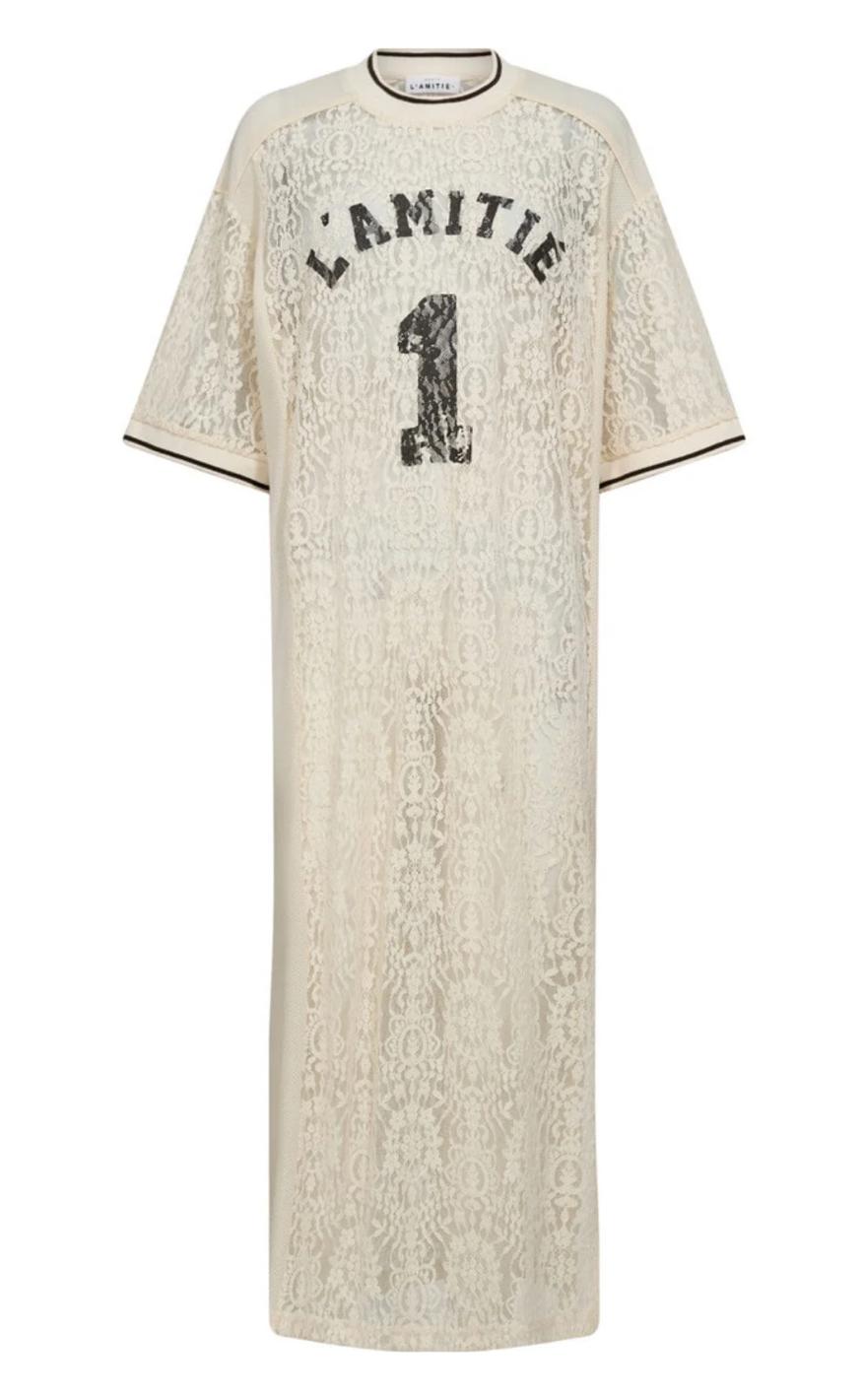 Haute L'amitié Kjole - Lace Football - Pearl