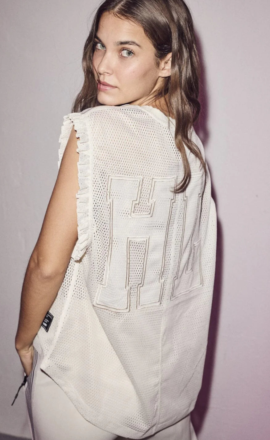 Haute L'amitié Top - Drift Frill  -  Pearl