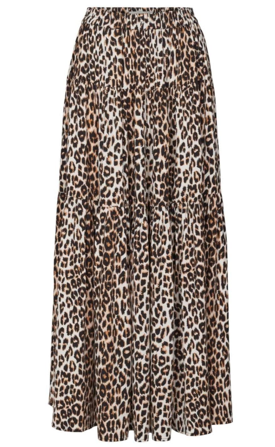 Lollys Laundry Nederdel  - Sunset - Leopard Print